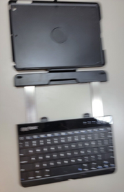 SHARKK iPad Air / Air 2 Folio Stand Battery Powered Keyboard Bluetooth Wireless