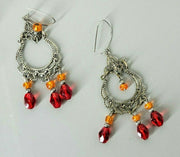 Vintage Costume Jewelry, Chico's, 8 Pairs, Earrings, Shades of Red! Nice :)