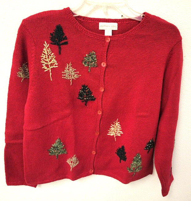 Northern Reflections Women's Ugly Christmas Sweater, Button Up Small Cotton Blnd