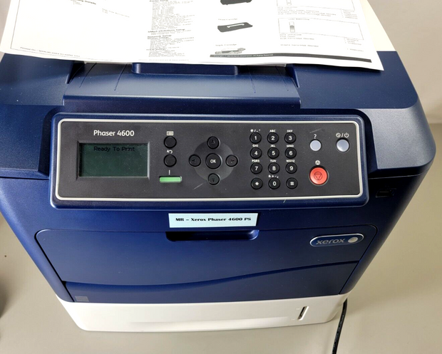 Xerox Phaser 4600/4620 Mono Laser Printer 55ppm, 550page tray, 120V, 527k PgCt