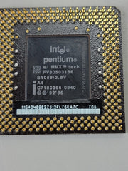 Vintage Intel Pentium w/MMX tech 166 FV80503166 SL27H/2.8v Socket 7 CPU Gold!!