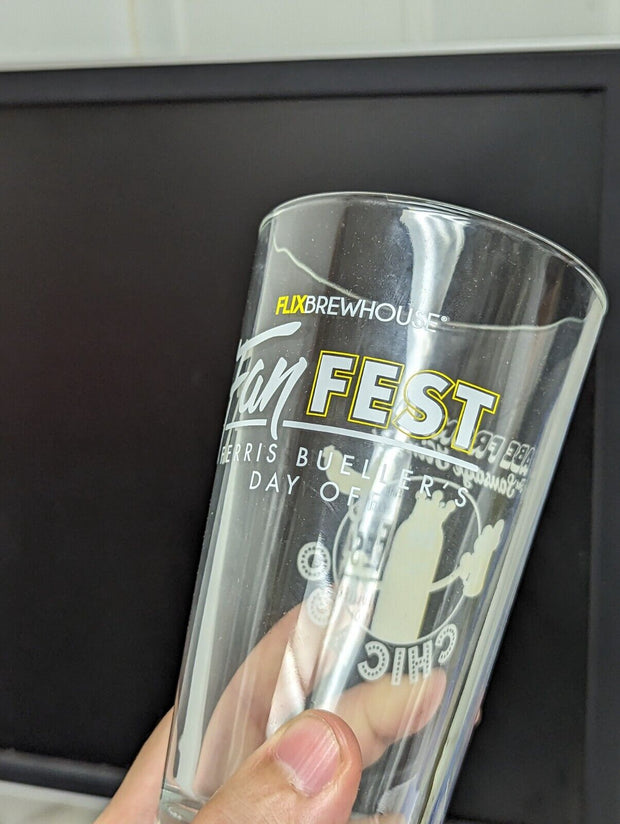 FERRIS BUELLER Movie Beer Glass Film Fest Novelty Glass Abe Froman Sausage King