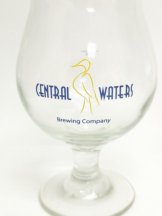 Central Waters Brewing Co. Amherst WI Belgian Tulip Beer Glass 8 oz - Set of 3