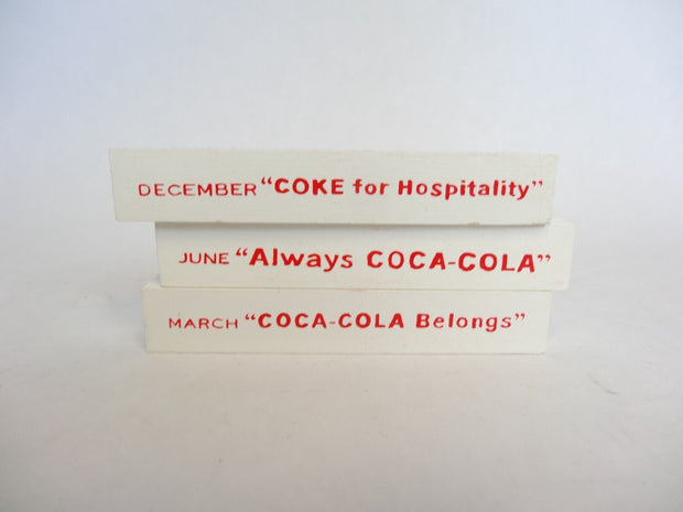 Vintage Coca-Cola Coke Manual Block Calendar