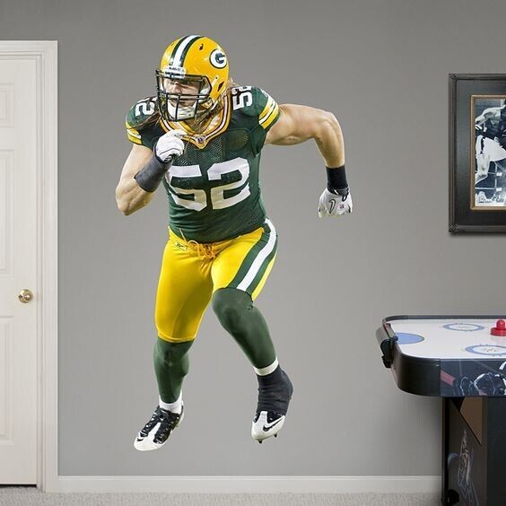 HUGE NFL Fathead Clay Matthews Green Bay Packers 2011 12-20706 Removable Decal