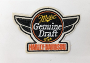 Embroidered Patch Miller Genuine Draft USA Harley Davidson