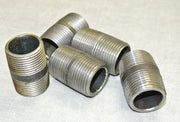 Steel Nipple Threaded Pipe Fitting, 1" OD x 1-1/4" Length - Lot of 5