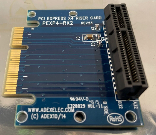 Lot 30PCS New ADEX PEXP4-RX2 PCI Express X4 4X Riser Adapter Extension Card