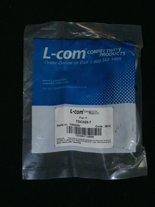 L-Com TDC029-7 Flat Modular Cable, RJ12 (6x6) / Tinned End, 7.0 ft