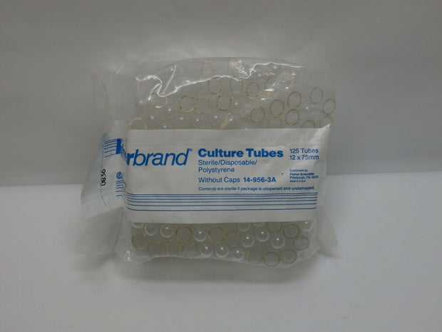 Fisherbrand 14-956-3A Culture Tubes 125 12 x 75mm Polystyrene w/o Caps