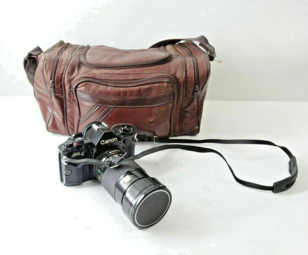 VINTAGE CANON A-1 Camera w/ Flash, Carry Case, extras