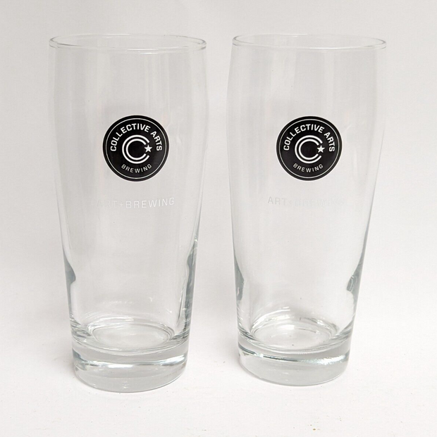 Collective Arts Brewing Ontario Craft Beer Pint Glass - Set of 2 Glasses