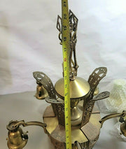 Antique Steuben Glass Ceiling Light Fixture Bronze, Vintage, Excellent condition