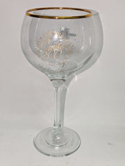 Val-Dieu Cuvée 800 Belgian Blonde Abbey Beer Glass, Gold Rim, Anniversary RARE