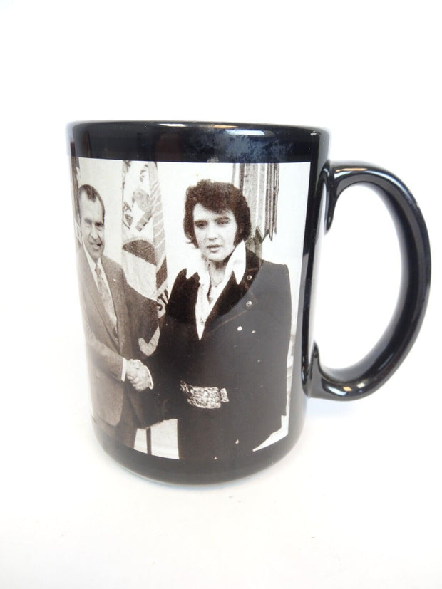 Lot of 4 Vintage Commemorative Elvis Presley Coffee Mugs - Nixon Memphis