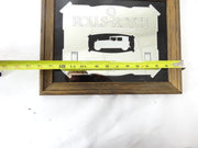 Vintage Rolls Royce Mirrored Sign Framed Antique Auto Advertisement