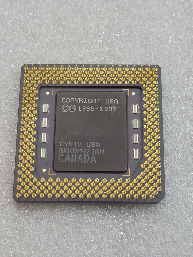Gold Vintage Cyrix MII M II 300GP 75 MHZ Bus 3X 2.9V CPU, Rare, Gold Top