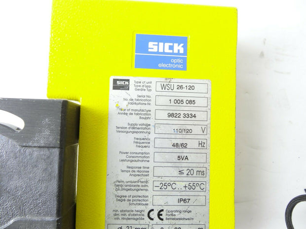 SICK Optic WSU 26-120 Single-beam Photoelectric Safety Switch WSU/WEU26/2
