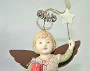 Ceramic Children's Angel Christmas Ornament