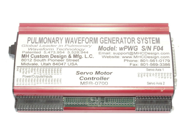 Pulmonary Waveform Generator wPWG Servo Motor Controller MSB-0700