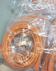 Lot 53 New! Cat5e Copper Ethernet Cables, Snagless Boots, Orange/Gray, 5',7',10'