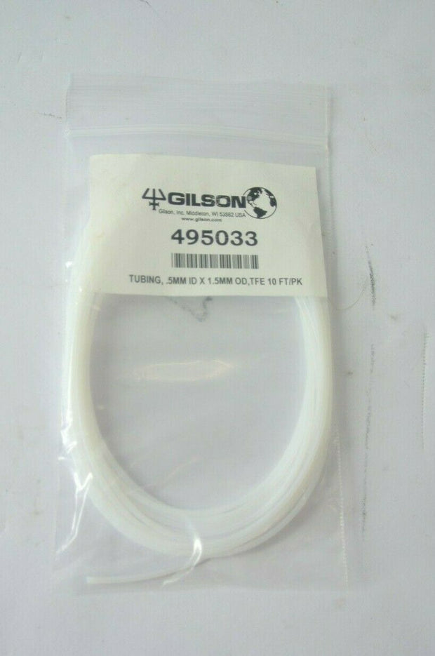 Gilson Solvent Tubing, 0.5mm ID x 1.5mm OD, 10 feet, TFE; 495033