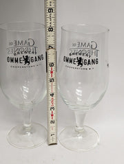 Ommegang Brewery GAME OF THRONES Beer Glass Set, Black Logo