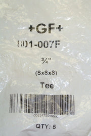 George Fisher +GF+ 801-007F 3/4" Tee, (SxSxS) - New Pack of 5