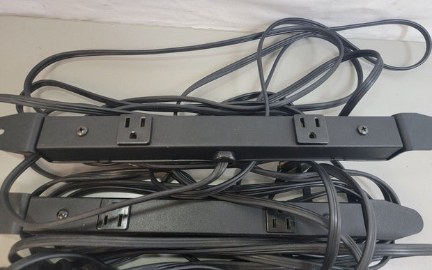 2 Outlet Under Table Mount Power Supply Strip 10A 120V, Desk Conference AV Etc