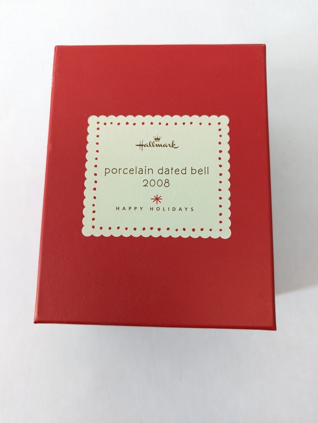 Hallmark Porcelain Dated Bell Christmas Decoration Ornament in Box