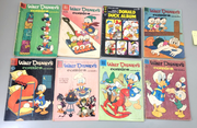 Lot 8 Vintage Dell Comics Books Disney Donald Duck, Golden Era, 10¢, 15¢