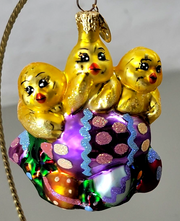 Easter Radko PETITE PEEP TRIO Ornament 01-0604-0 Three Chicks Mint 4.25”