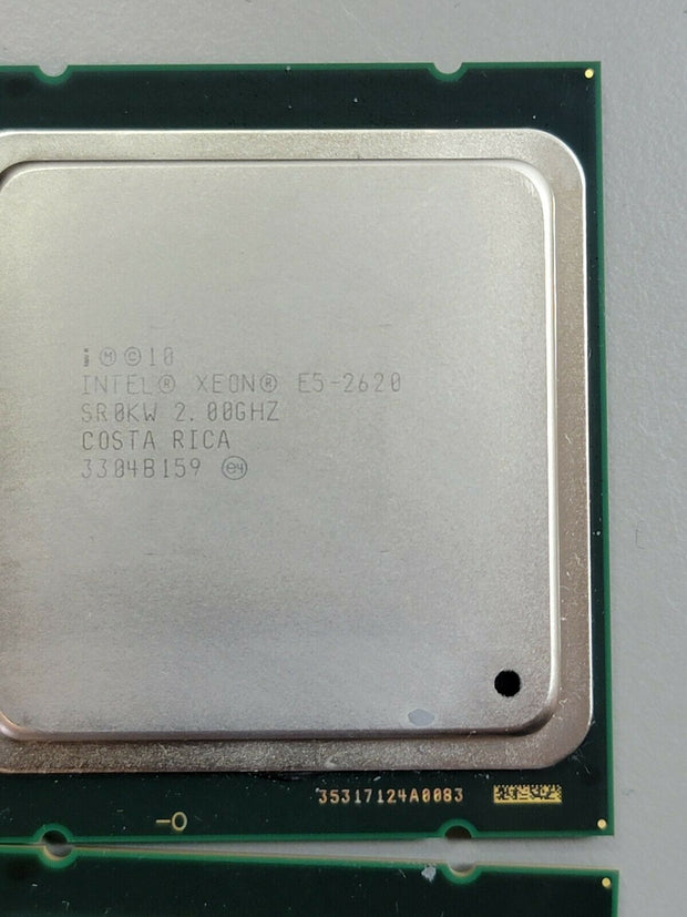 2 Matching Pair Intel Xeon E5-2620 - 2.0 GHz 6-Core (SR0KW) Processor