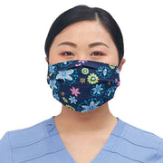 Cherokee Workwear CK508-FLM1 Reversible Pleated Face Mask One Size Pets/Floral