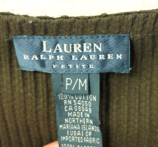 Lauren Ralph Lauren Casual Top, Crewneck, Women's Petite Medium, 1/2 Sleeve,