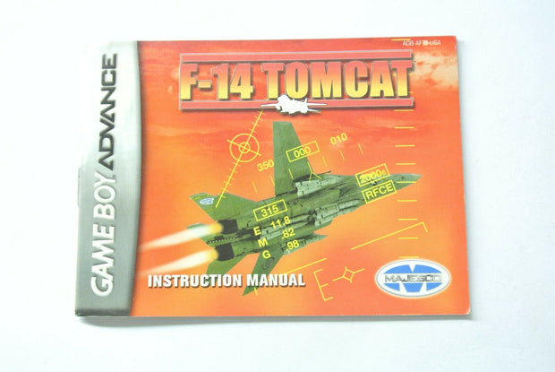 Nintendo Game Boy Advance F-14 Tomcat Instruction Booklet Only