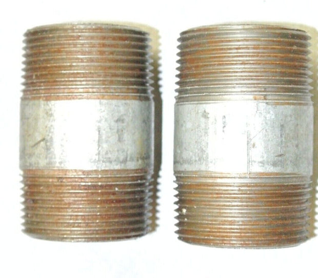 SCI Steel Nipple Threaded Pipe Fitting, 1-1/2" OD x 2-1/2" Length - Lot of 2