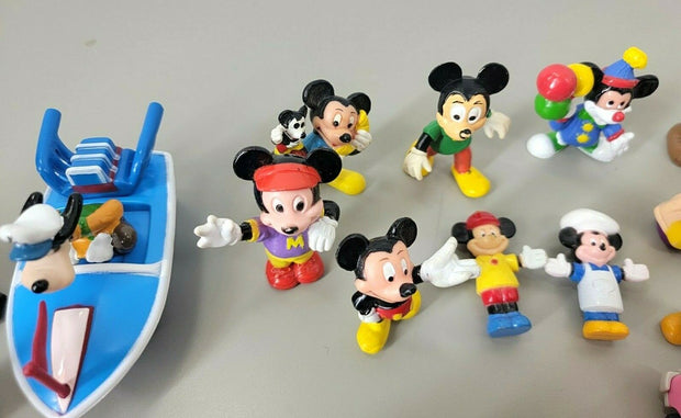 Vintage Disney Toys, Lot 39, Many Hand Painted ~1-3" Height Each, Mickey Minnie