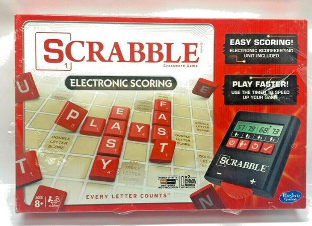 Scrabble Board Game w/ Electronic Scoring